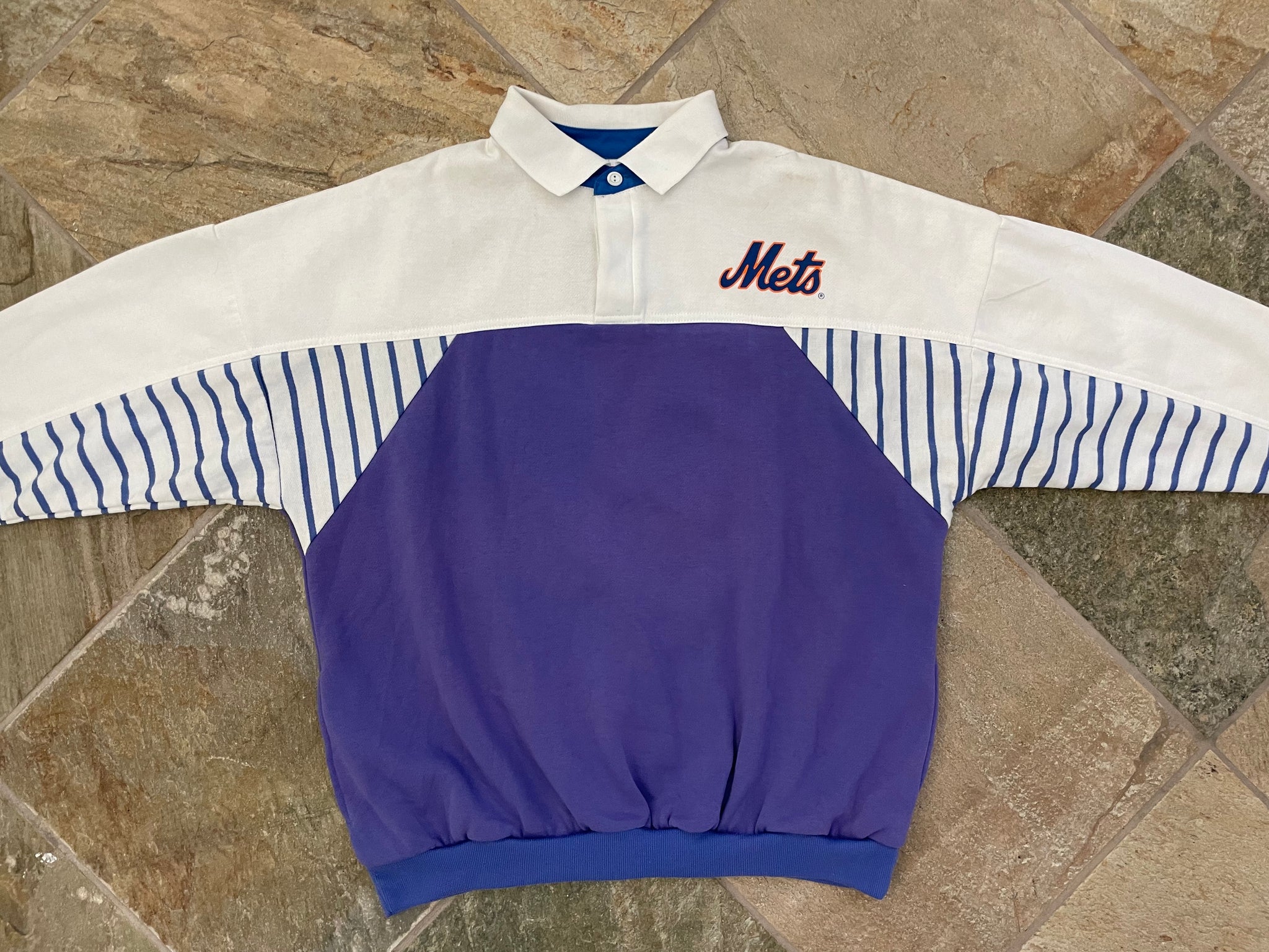 Vintage Rawlings NEW YORK METS Button-Down (Size LG) Baseball