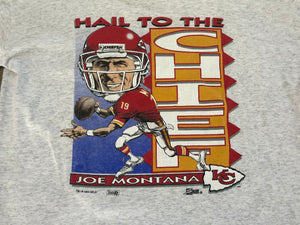 Vintage Kansas City Chiefs Joe Montana Salem Sportswear Football Tshirt, Size XL