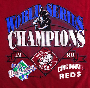 Vintage Cincinnati Reds 1990 World Series Baseball Sweatshirt, Size Adult Large