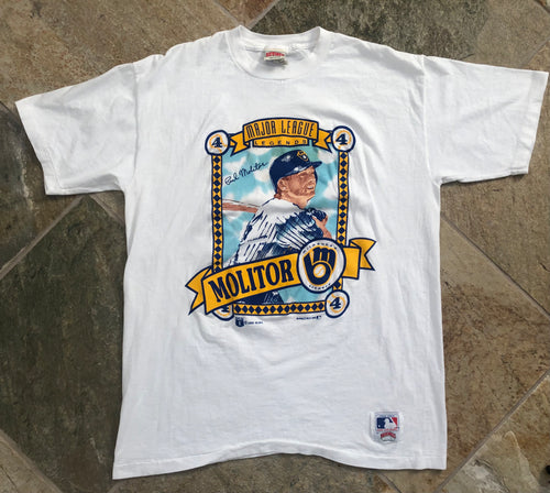 Vintage Milwaukee Brewers Paul Molitor Nutmeg Baseball Tshirt, Size XL