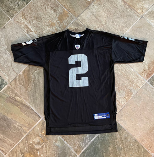 Vintage Oakland Raiders JaMarcus Russell Reebok Football Jersey, Size Large