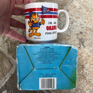 Vintage Houston Oilers Garfield Enesco Ceramic Coffee Mug ###