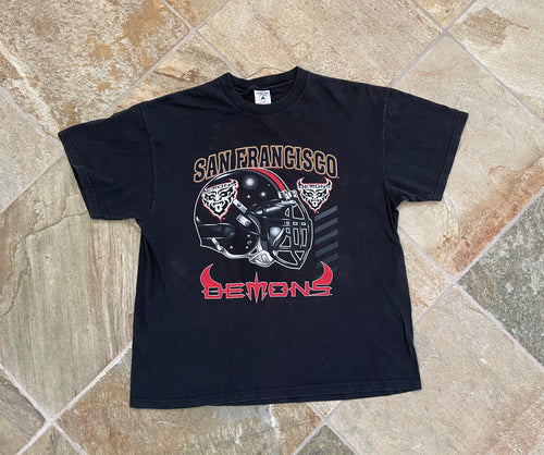 Vintage San Francisco Demons XFL WWF Football Tshirt, Size XL