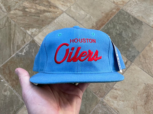 Vintage Houston Oilers Sports Specialties Script Snapback Football Hat
