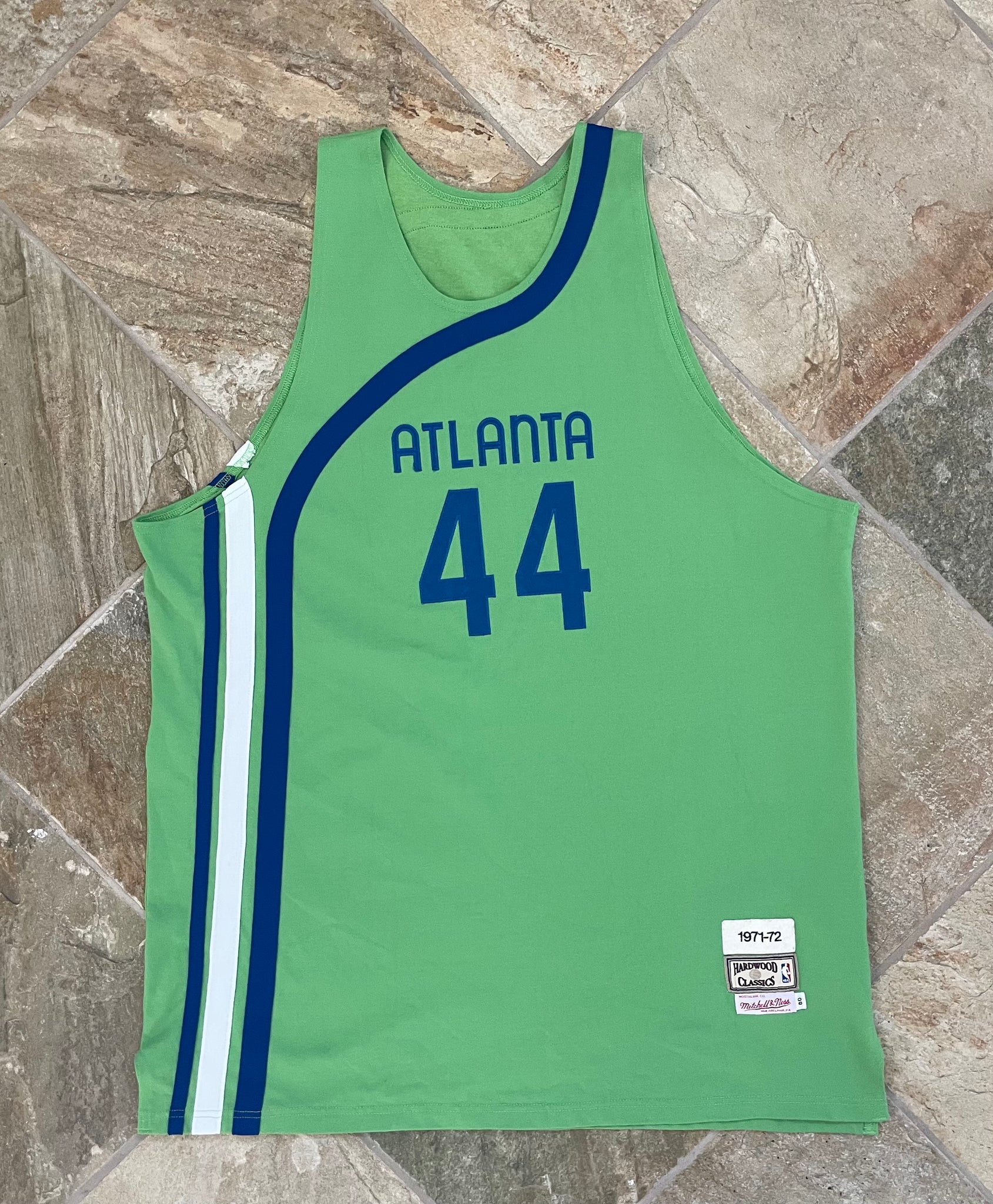 Neon Green Nba Atlanta Hawks Throwback Basketball Jersey #44 Pistol