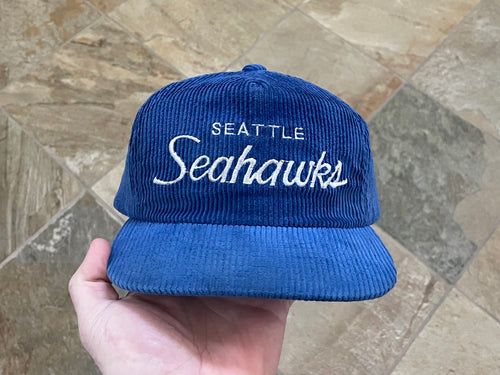 Vintage Seattle Seahawks Sports Specialties Script Corduroy Football Hat