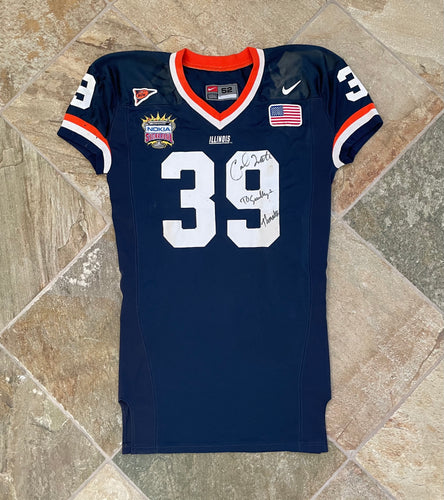 Vintage Illinois Fighting Illini Carlos Lattimore Game Worn College Football Jersey