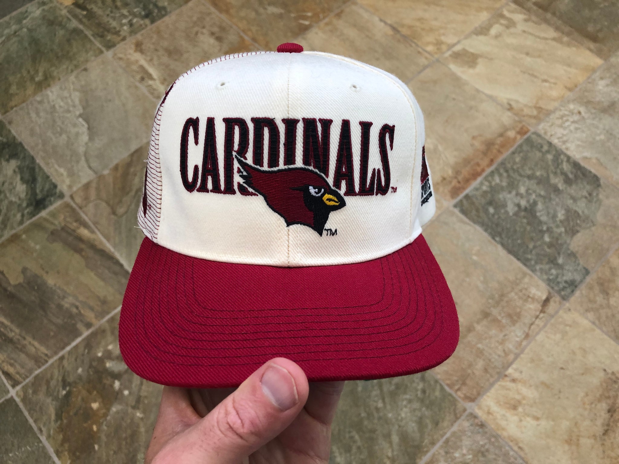 Vintage Arizona Cardinals SnapBack Hat. The hat is