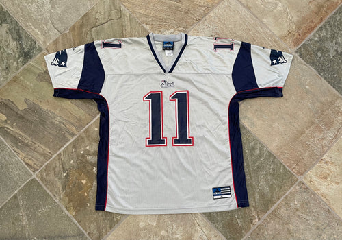 Vintage New England Patriots Drew Bledsoe Adidas Football Jersey, Size XL