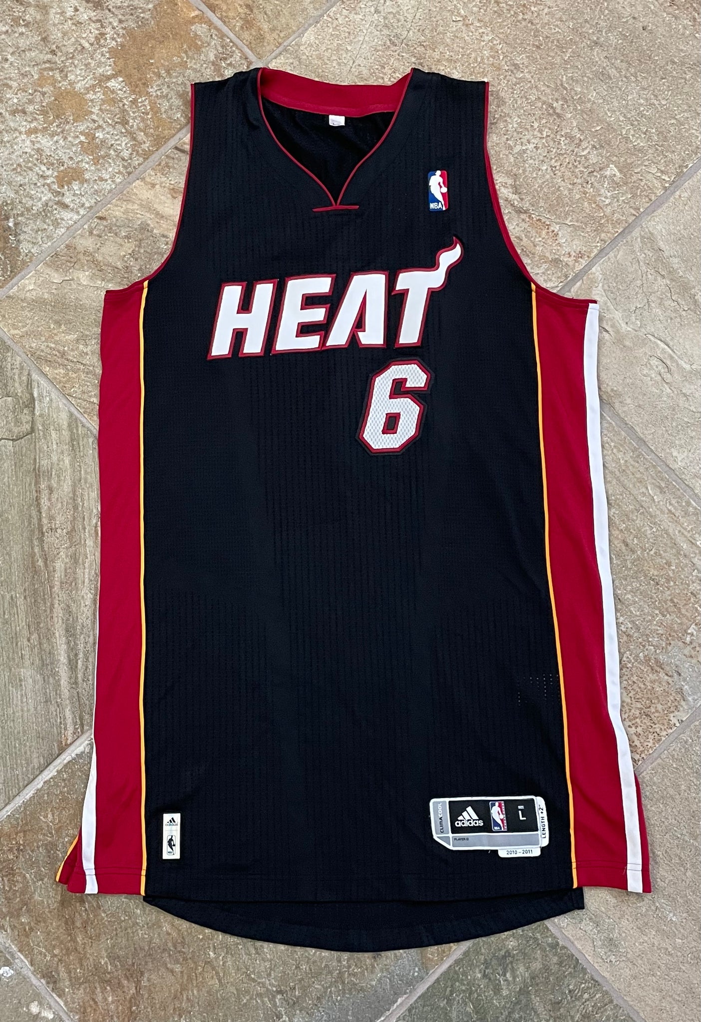 LeBron James Miami Heat Jersey Youth Medium Boys adidas Black NBA