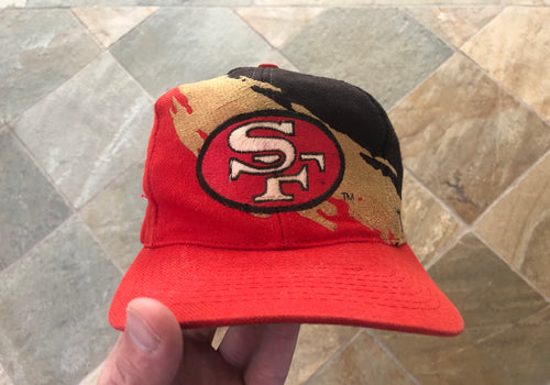 Vintage San Francisco 49ers Logo Athletic Splash Snapback Football Hat