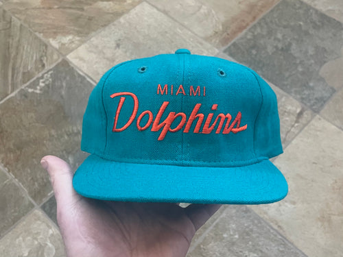 Vintage Miami Dolphins Sports Specialties Script Snapback Football Hat
