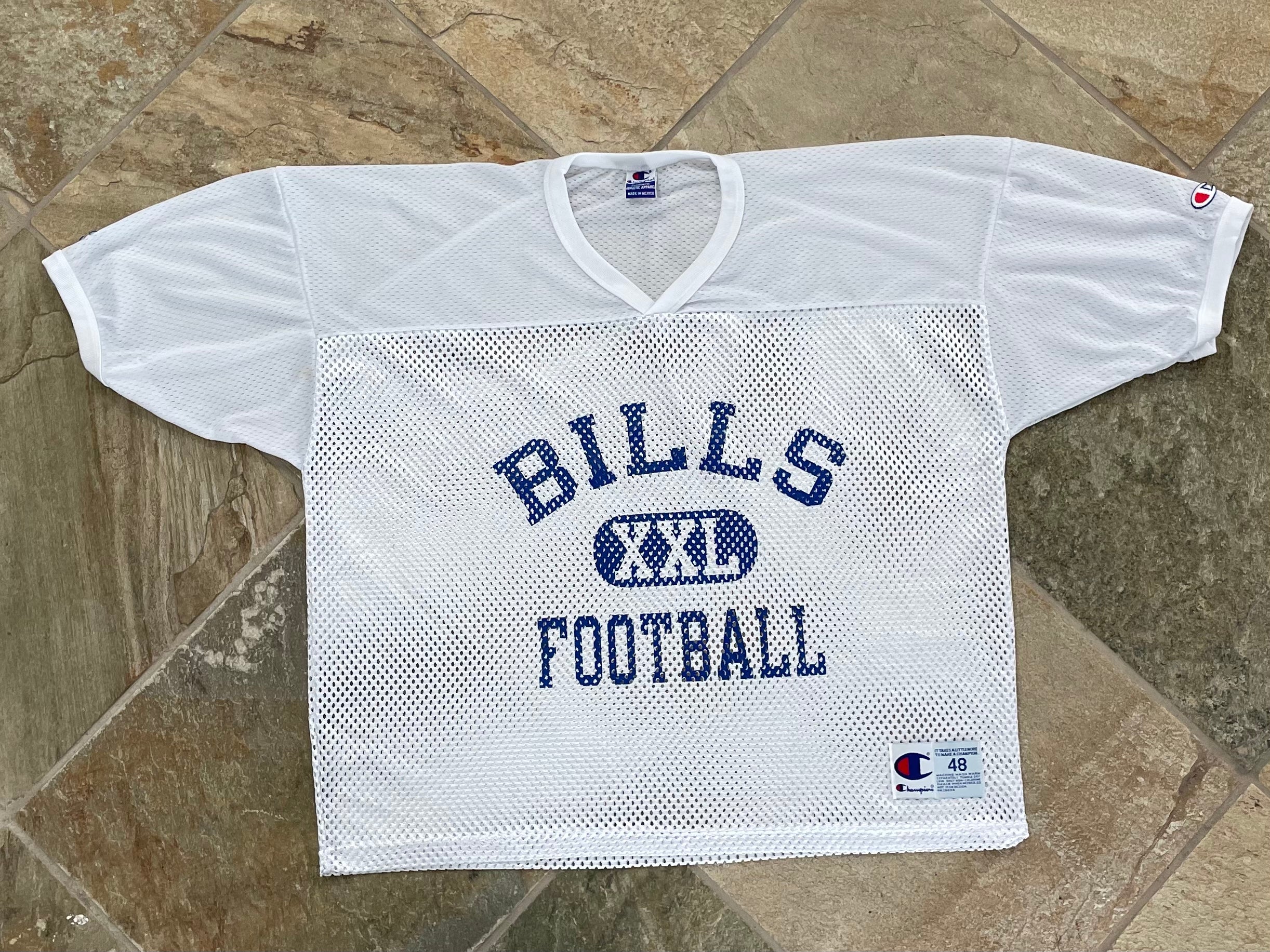 Vintage 1980's BETLIN JERSEY Football Bills PAGE Mesh Shirt Made