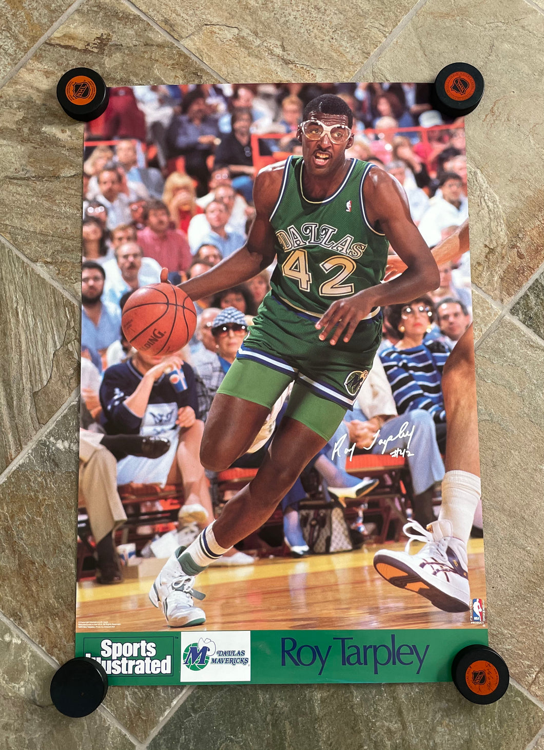 Vintage Dallas Mavericks Roy Tarpley Sports Illustrated Basketball Poster