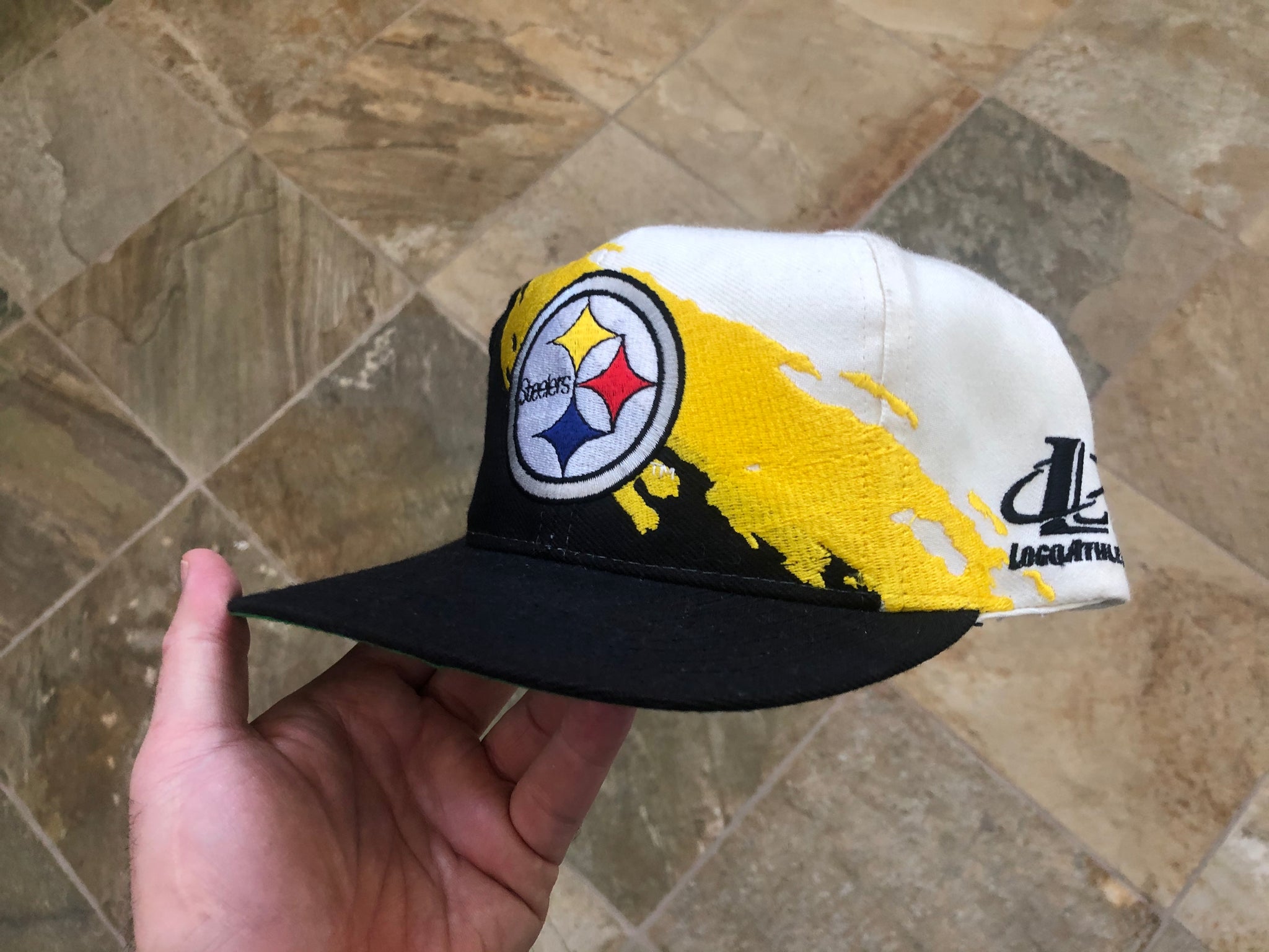 Vintage Pittsburgh Steelers Logo Athletic Splash Snapback Football Hat –  Stuck In The 90s Sports