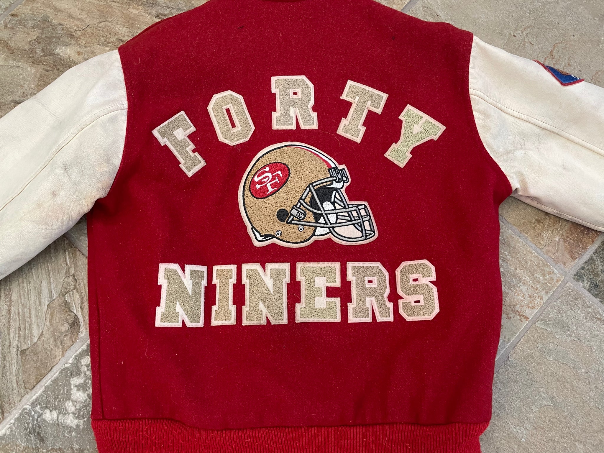 Vintage 1980's San Francisco 49ers All-Black Suede/Leather Chalk Line