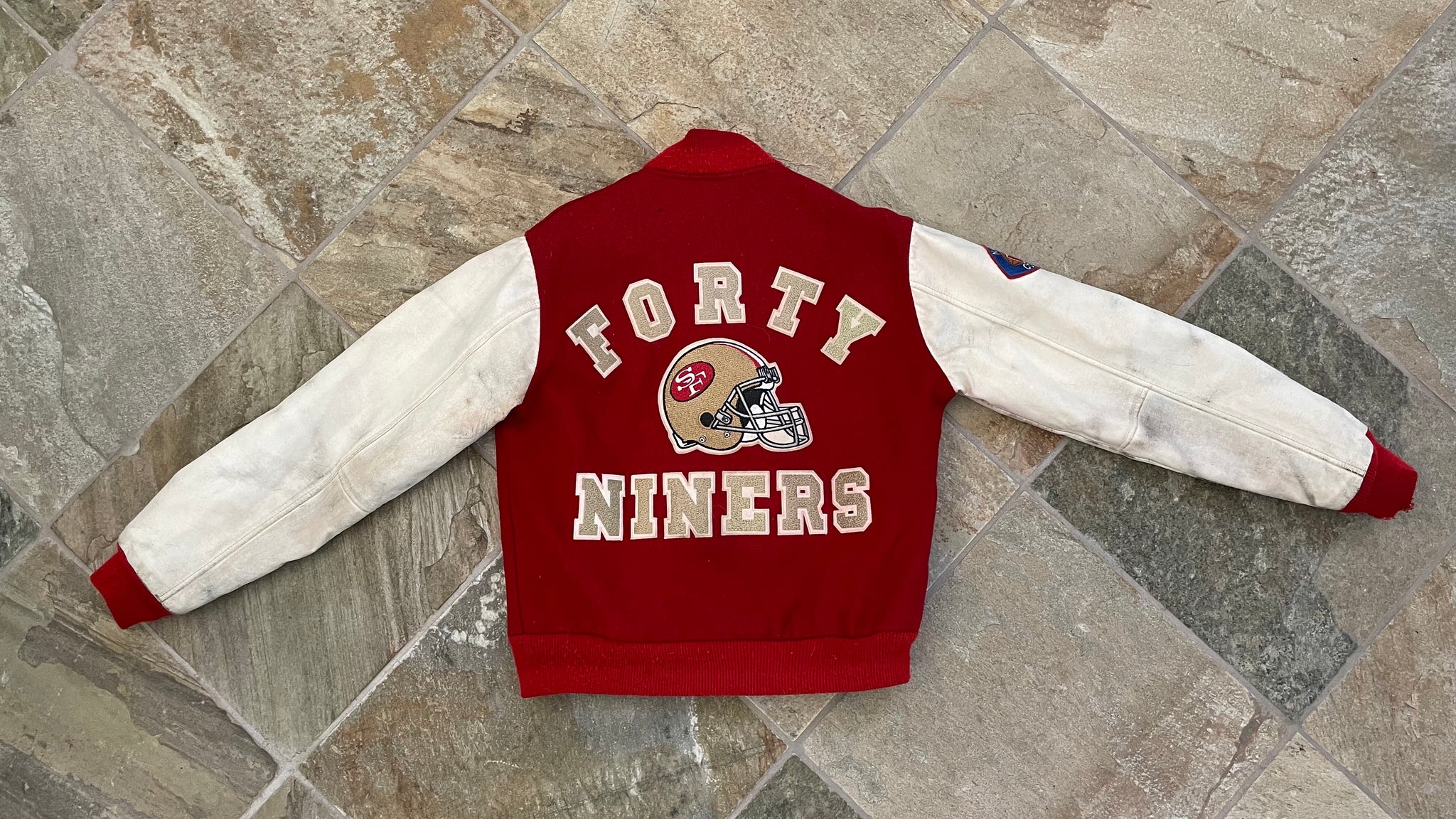 Vintage San Francisco 49ers Chalk Line Football Jacket, Size 
