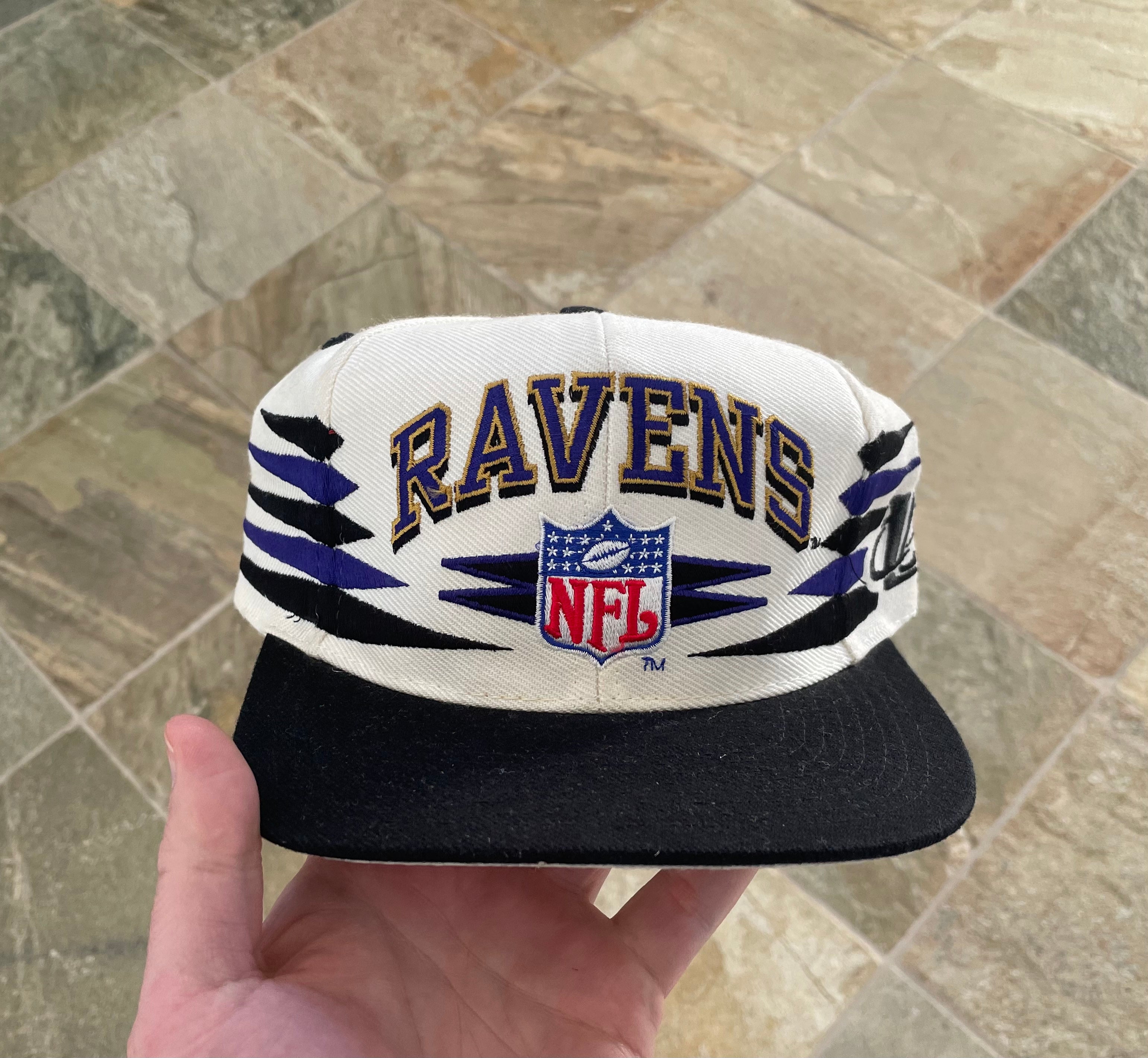 Vintage 90s Deadstock Baltimore Ravens Logo 7 NFL Snapback Hat 