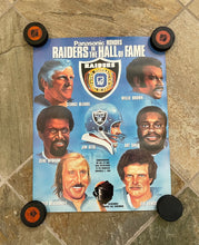 Load image into Gallery viewer, Vintage Los Angeles Raiders Hall of Fame Football Poster