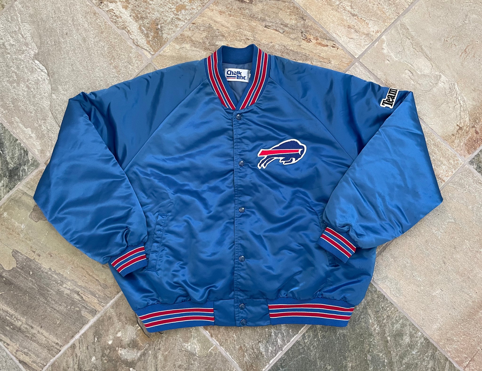 RARE Vintage 90s BUFFALO BILLS Chalk Line Jacket **GREAT Condition**