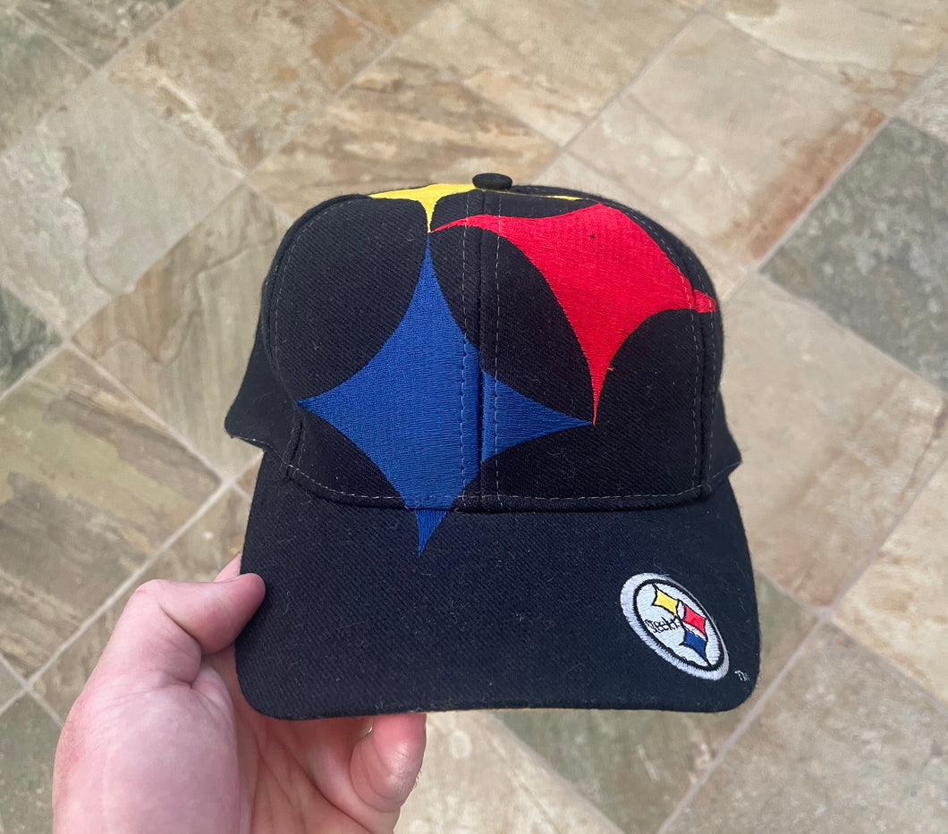 Pittsburgh STEELERS Vintage 90s Big LOGO Snapback Hat by the