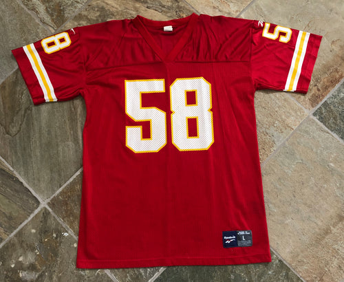 Vintage Kansas City Chiefs Derrick Thomas Reebok Football Jersey, Size Large