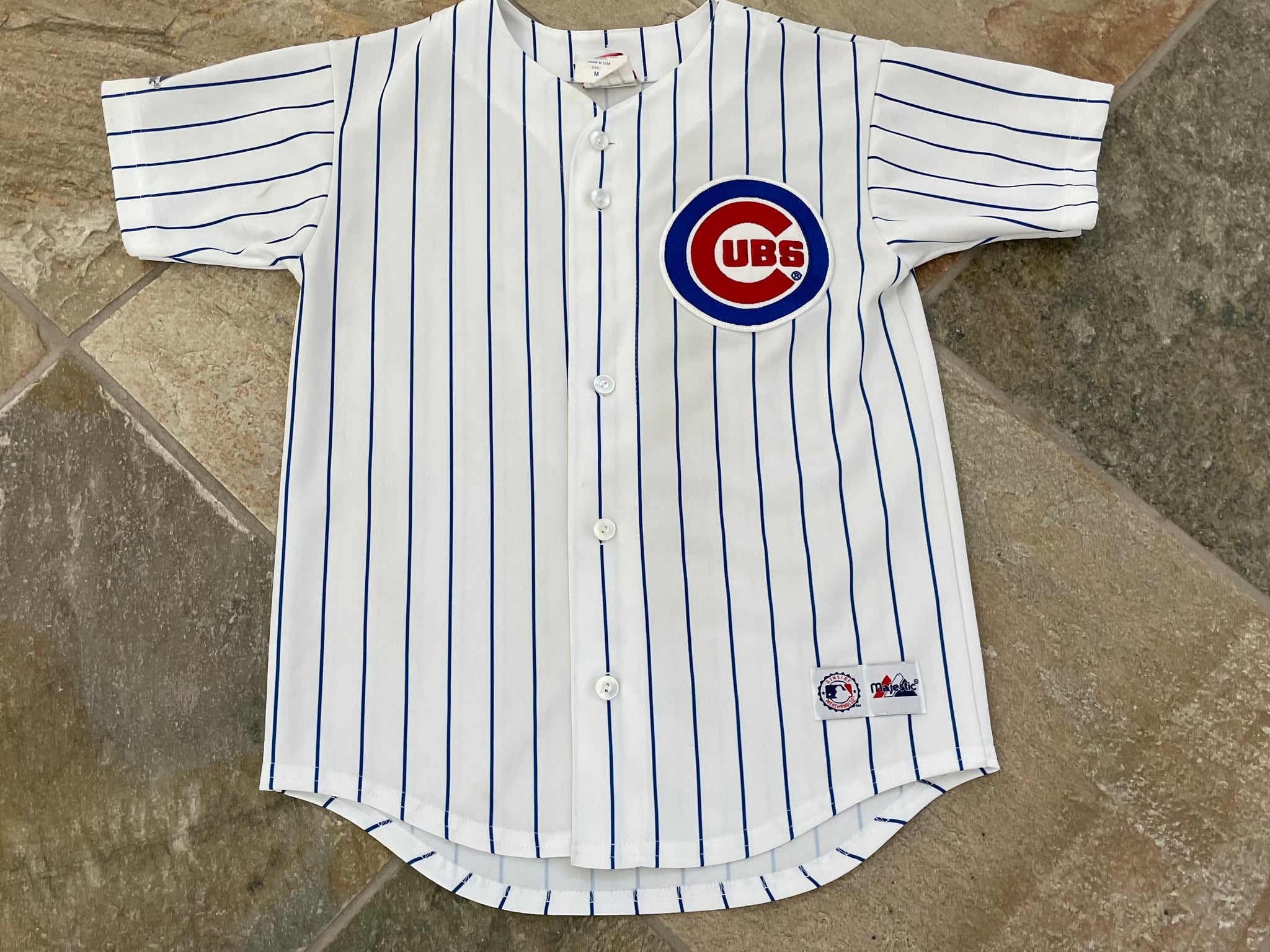CHICAGO CUBS ROAD GRAY BUTTON-DOWN SIZE LARGE JERSEY
