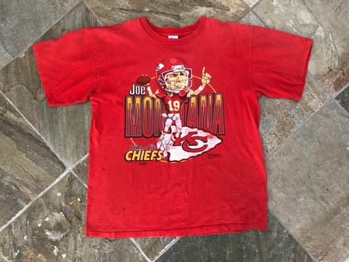 Vintage Kansas City Chiefs Joe Montana Salem Sportswear Football Tshirt, Size XL