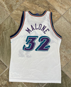 Vintage Utah Jazz Karl Malone Champion Basketball Jersey, Size 44, Large