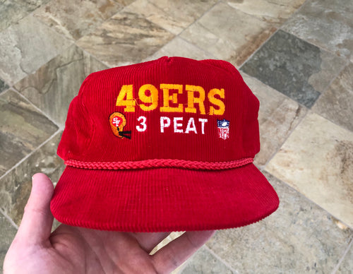 Vintage San Francisco 49ers Corduroy Super Bowl Phantom Strapback Football Hat