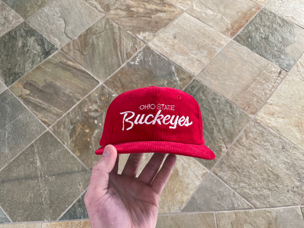 Vintage Ohio State Buckeyes Corduroy Script Snapback College Hat