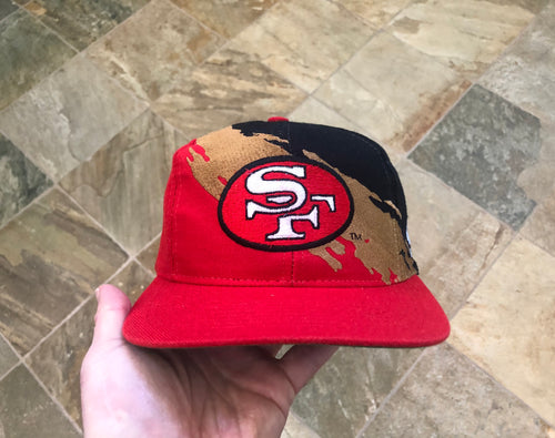 Vintage San Francisco 49ers Logo Athletic Splash Snapback Football Hat