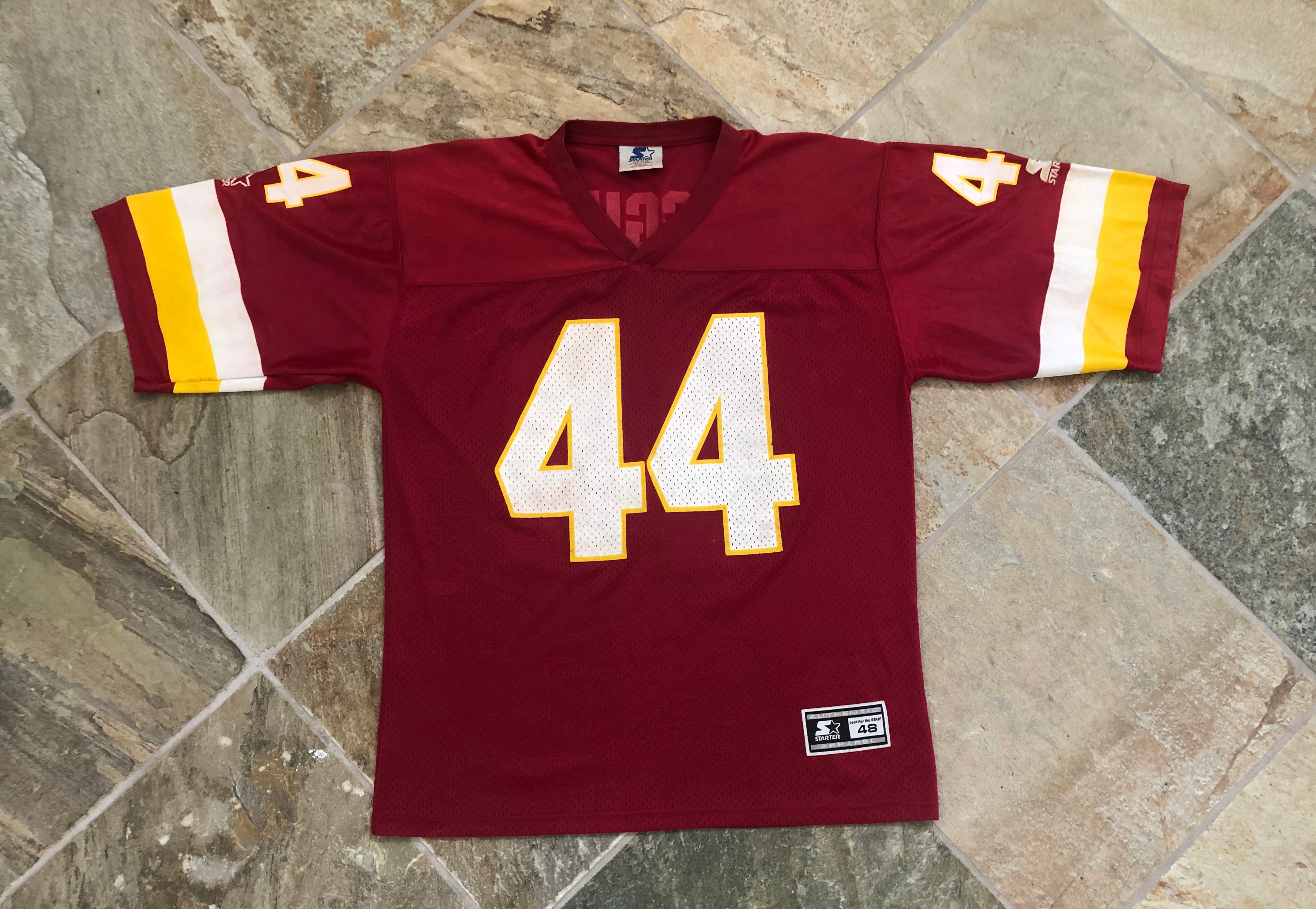 Framed John Riggins Washington Redskins Autographed Red Mitchell & Ness  Replica Jersey with SB XVII MVP Inscription