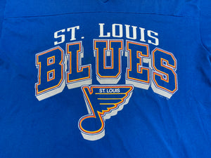 Vintage St Louis Blues Hockey NHL Black Graphic T-Shirt Adult Size 2XLT  Tall Mad