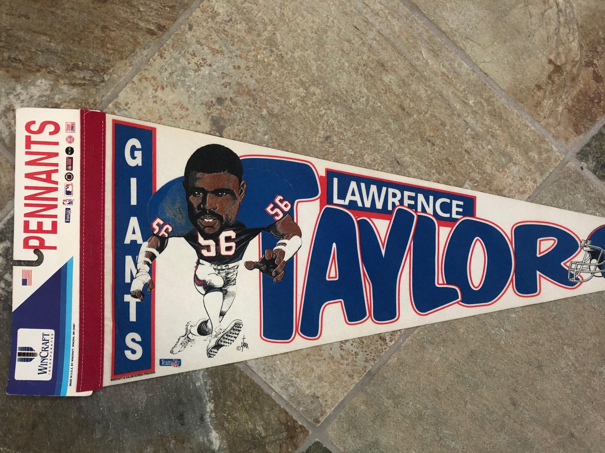 Vintage 90's XL Jersey Champion Blue New York Giants Lawrence Taylor 56