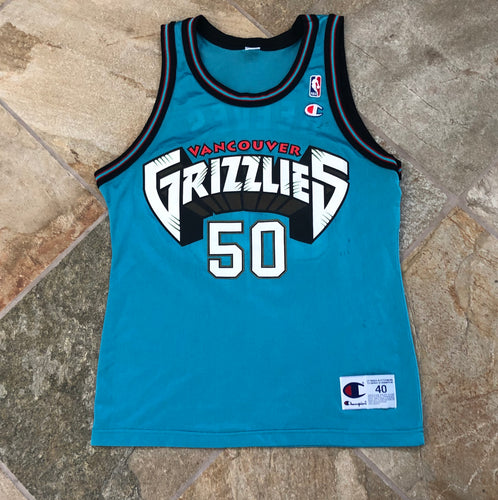 Vintage Vancouver Grizzlies Bryant Reeves Champion Basketball Jersey, Size 40, Medium