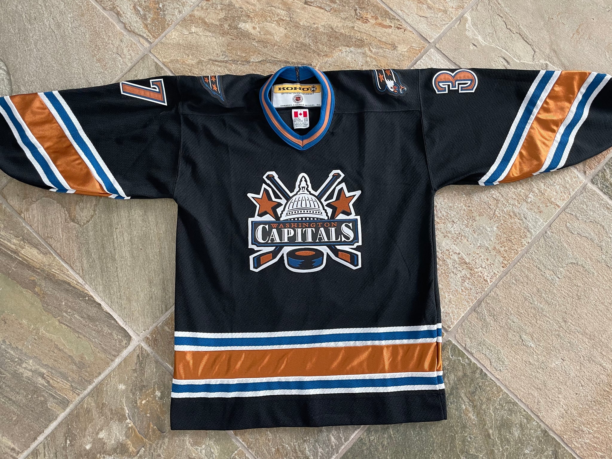 OLAF KOLZIG Washington Capitals 1994 CCM Vintage Throwback NHL Hockey Jersey  - Custom Throwback Jerseys
