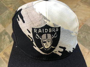Vintage Oakland Raiders Logo Athletic Splash Snapback Football Hat 