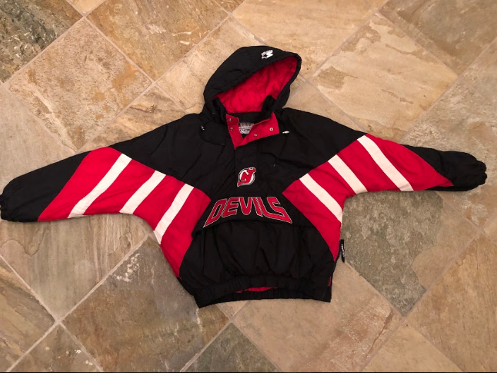VTG 90s Starter New Jersey Devils Jacket IU Puffer Lined 