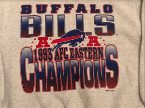 Vintage Buffalo Bills Crewneck Football Jacket, Adult Large
