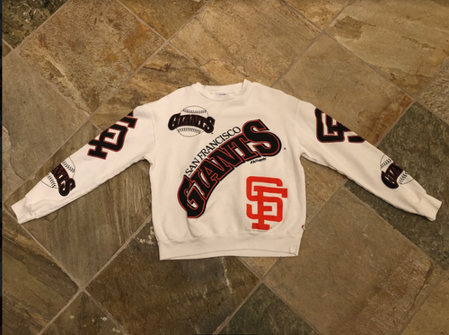 Vintage San Francisco Giants Majestic Crewneck Baseball Jacket, Size Large