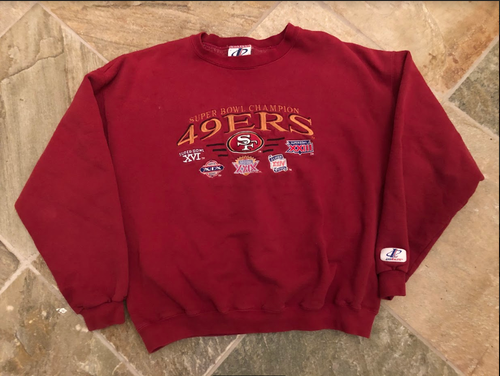 Vintage San Francisco 49ers Logo Athletic Crewneck Football Jacket, Size Adult Large