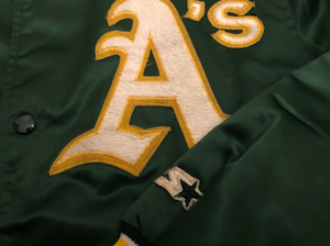 Vintage Oakland Athletics Starter Satin Baseball Jacket, Size Adult Medium