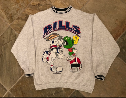 Vintage Buffalo Bills Looney Tunes Crewneck Football Jacket, Size Adult Large