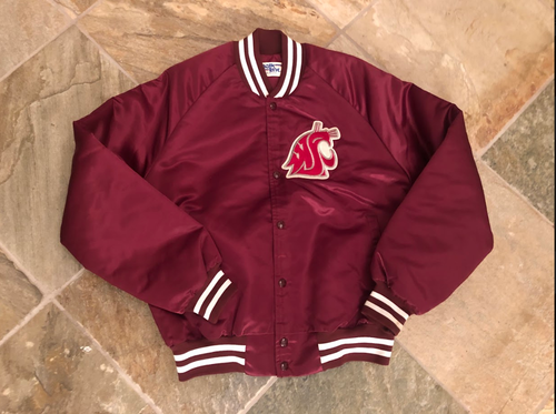 Vintage Washington State Cougars Chalk Line Satin College Jacket, Size Adult Medium