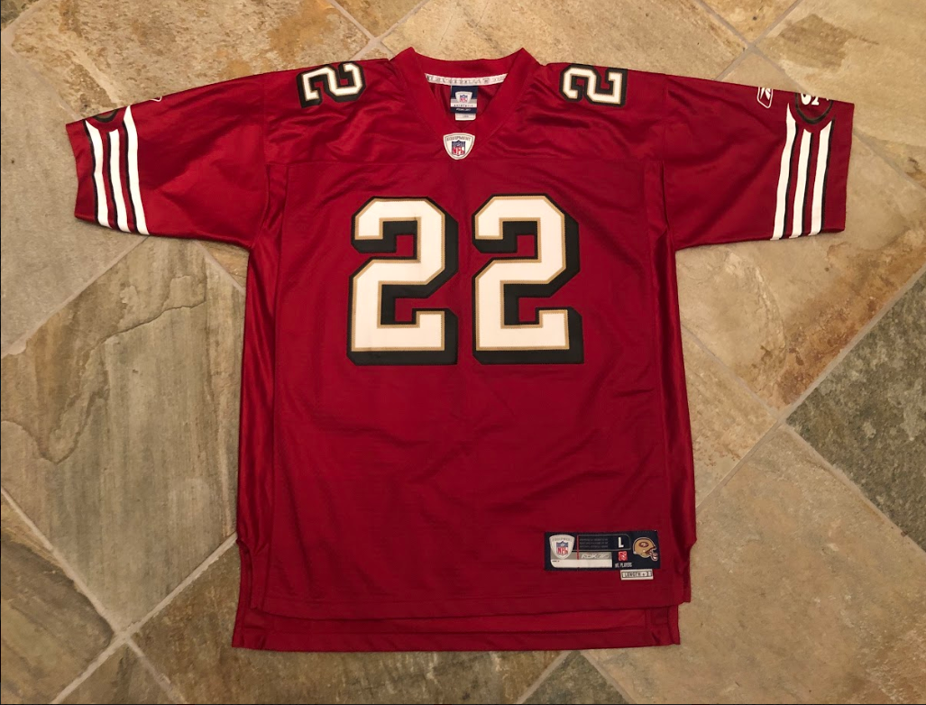 Vintage San Francisco 49ers Nate Clements Football Jersey, Size Adult Large