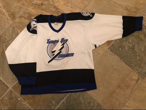 Vintage Tampa Bay Lightning CCM Hockey Jersey, Size Adult Large