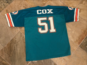 Vintage Miami Dolphins Bryan Cox Logo Athletic Football Jersey, Size Adult XL