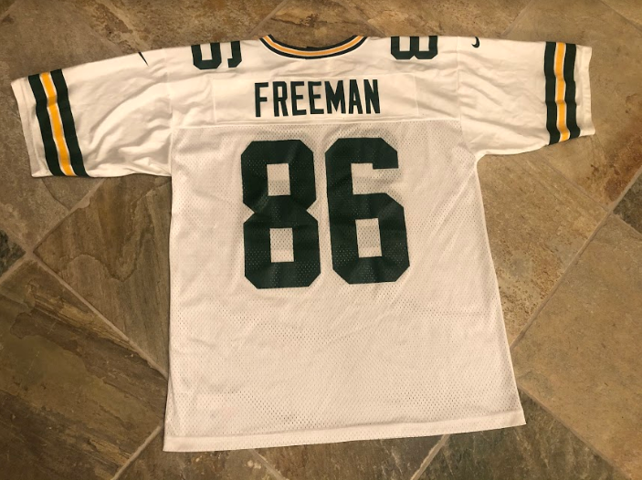 1997-00 GREEN BAY PACKERS FREEMAN #86 NIKE JERSEY (HOME) Y