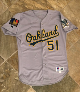 Vintage Oakland Athletics Game Worn Roger Smithberg Baseball Jersey, Size Adult Large, 46